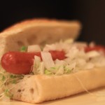 Mediterranean-style hot dog