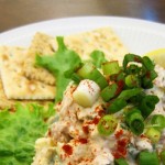 The funnest part about making your own tuna dip is getting to scrounge around the cafeteria for flavorful ingredients.