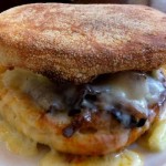 A minute or so in the microwave turns an ordinary English muffin sandwich into a cheesy Muenster Muffin Melt.