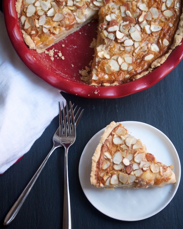Toasted Almond & Cherry Custard Pie | Big Girls Small Kitchen