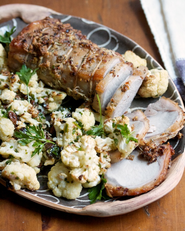 Pork Loin Roast with Sicilian Cauliflower | Big Girls Small Kitchen